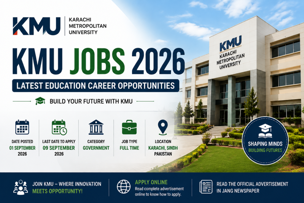 Karachi Metropolitan University Jobs 2026 official advertisement