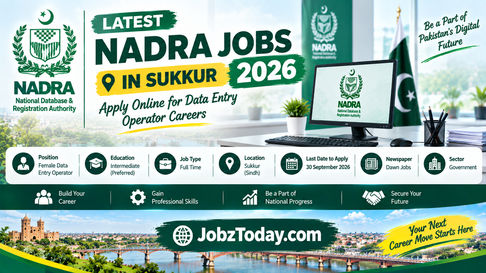 NADRA Jobs 2026 in Sukkur