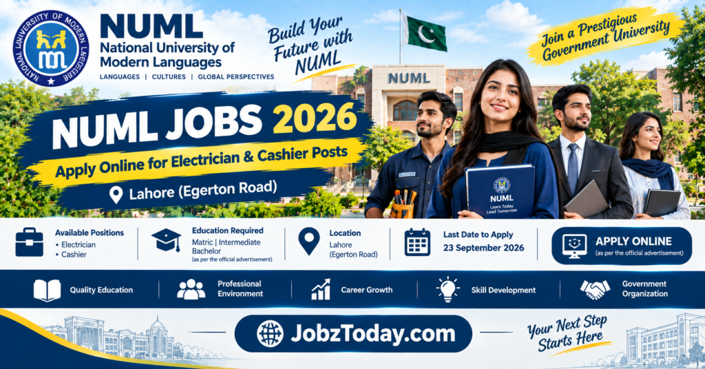 NUML Jobs 2026