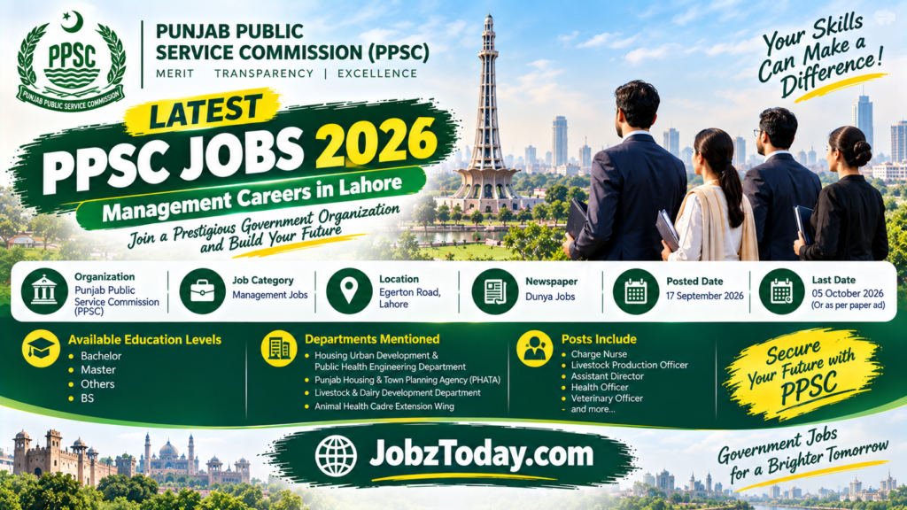 PPSC Jobs 2026