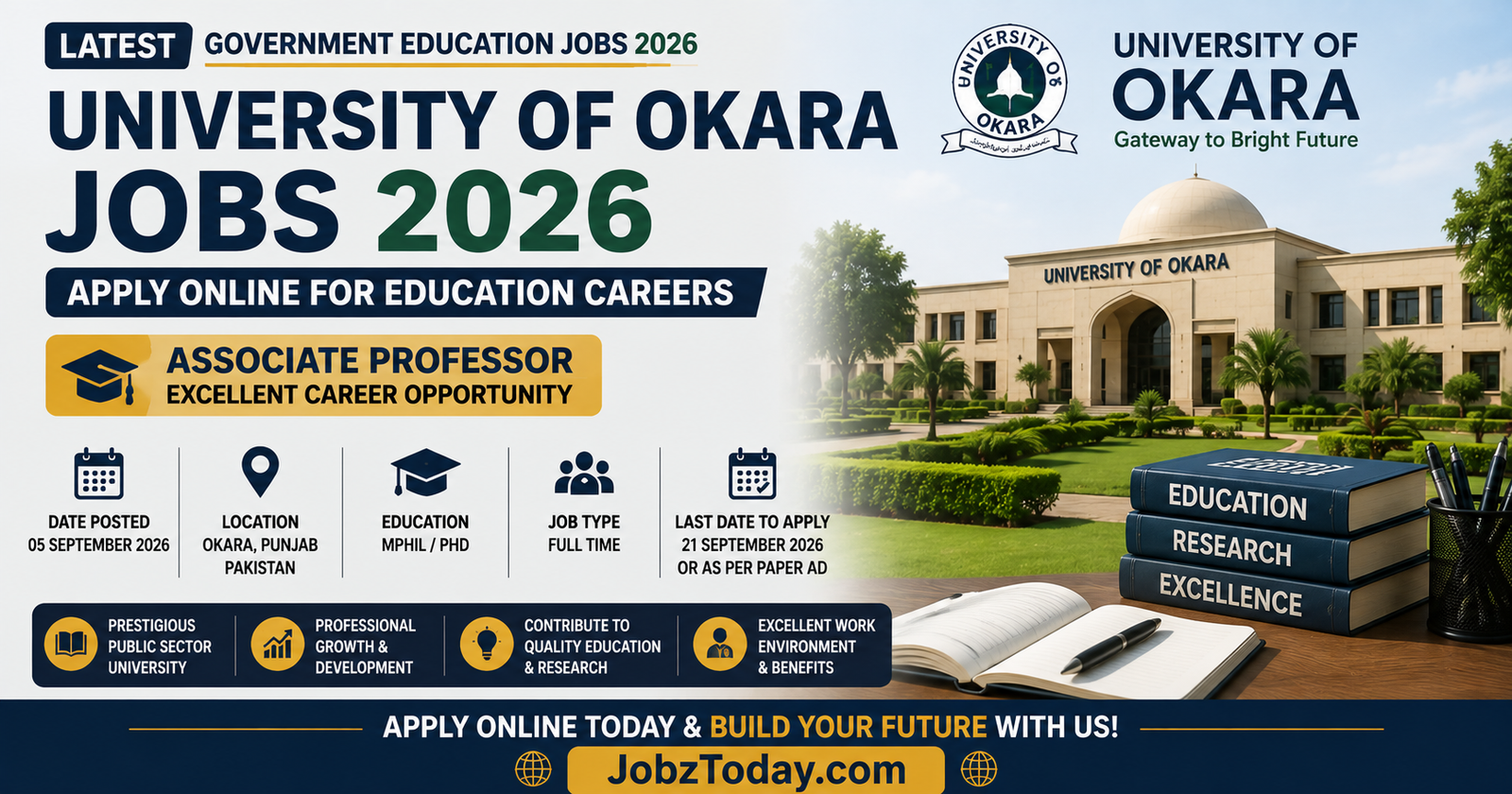 University of Okara Jobs 2026 official advertisement