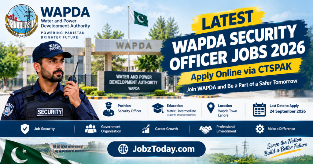 WAPDA Security Officer eligibility criteria 2026