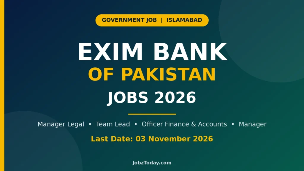 Exim Bank of Pakistan Jobs 2026