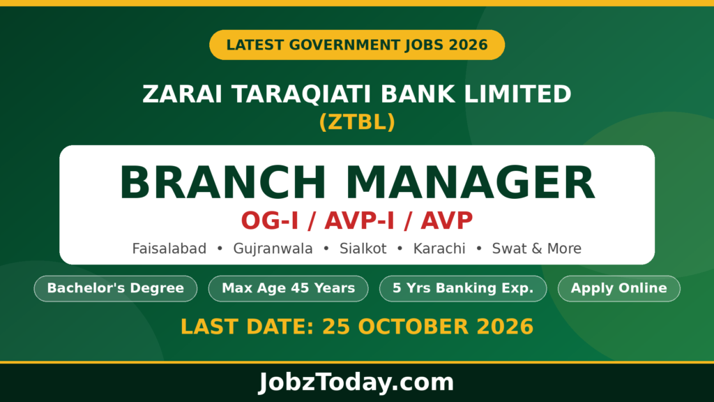 ZTBL Jobs 2026